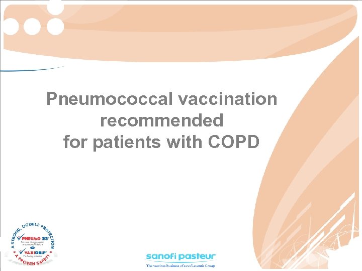 Pneumococcal vaccination recommended for patients with COPD 