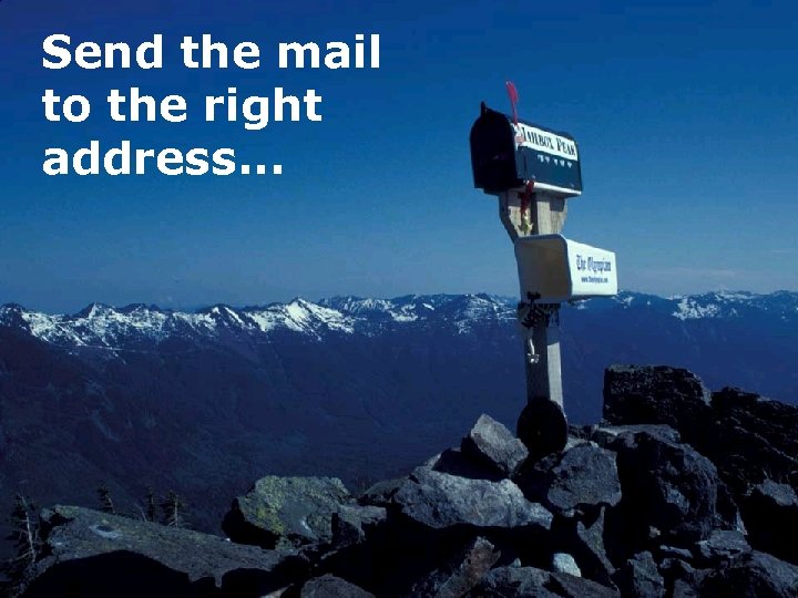 Send the mail to the right address. . . 22 