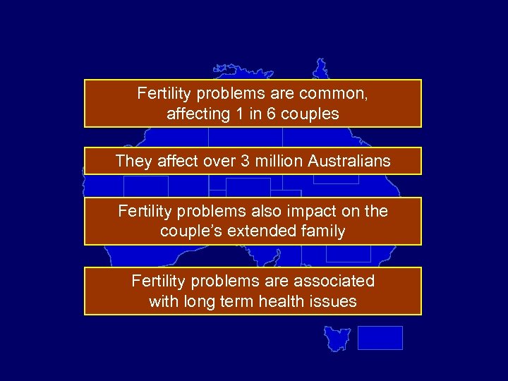 Fertility problems are common, affecting 1 in 6 couples They affect over 3 million