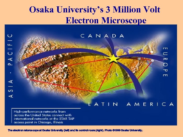 Osaka University’s 3 Million Volt Electron Microscope The electron microscope at Osaka University (left)