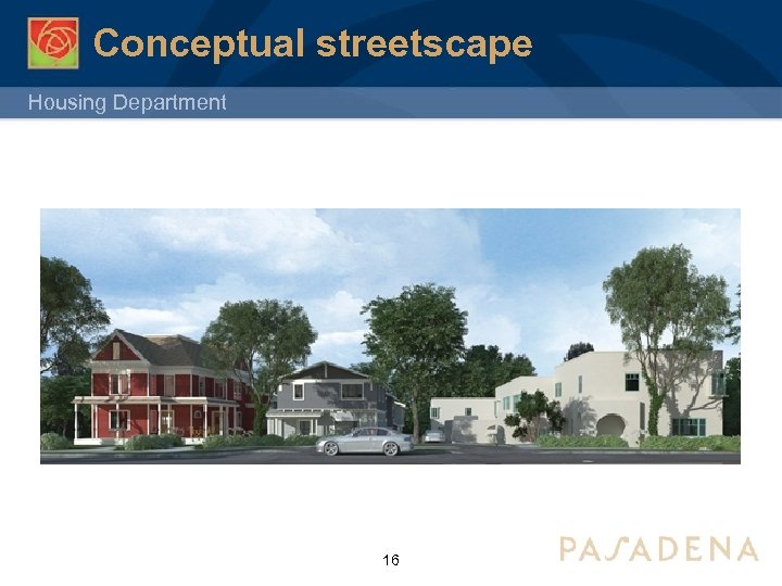 Conceptual streetscape Housing Department 16 