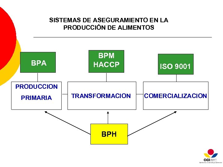 SISTEMAS DE ASEGURAMIENTO EN LA PRODUCCIÓN DE ALIMENTOS BPA BPM HACCP ISO 9001 PRODUCCION