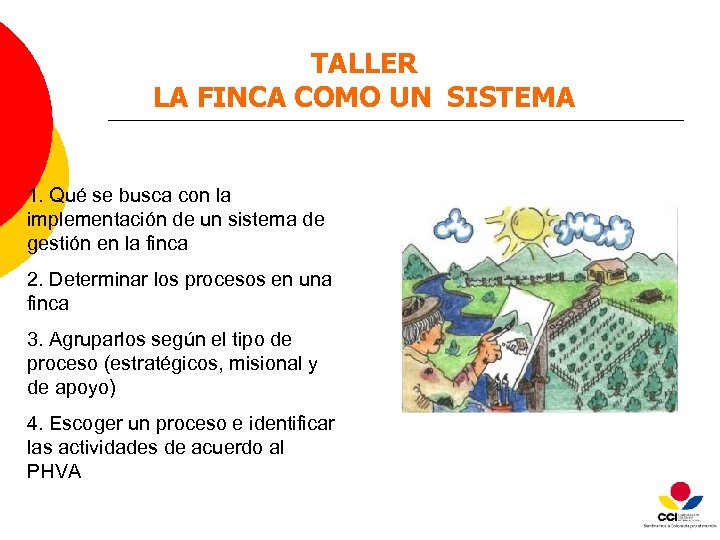 TALLER LA FINCA COMO UN SISTEMA 1. Qué se busca con la implementación de