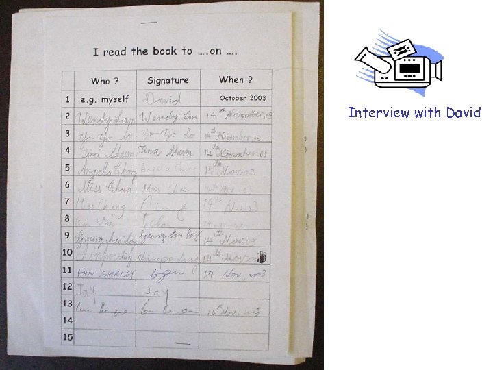 Interview with David 