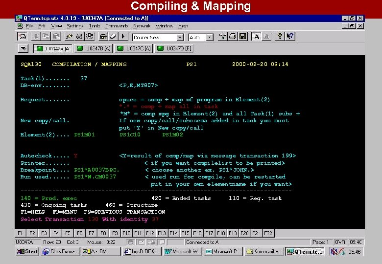 Compiling & Mapping SQA 130 COMPILATION / MAPPING Task(1). . . . DB-env. .