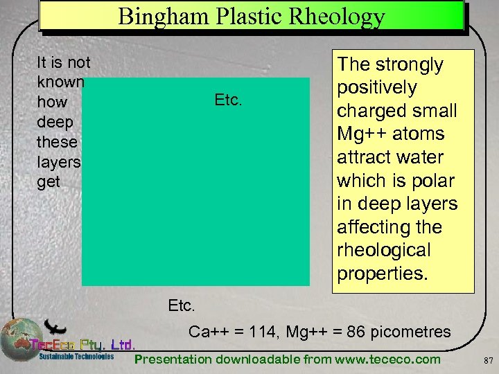 Bingham Plastic Rheology It is not known how deep these layers get Etc. The