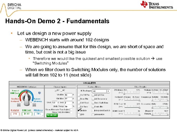 Hands-On Demo 2 - Fundamentals • Let us design a new power supply –