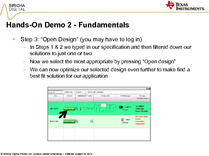 Hands-On Demo 2 - Fundamentals • Step 3: “Open Design” (you may have to