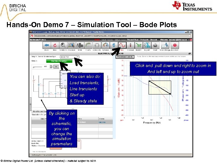 Hands-On Demo 7 – Simulation Tool – Bode Plots Click and pull down and