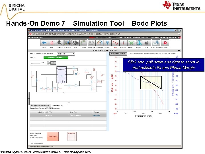 Hands-On Demo 7 – Simulation Tool – Bode Plots Click and pull down and