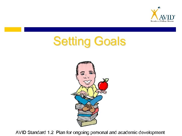 Setting Goals AVID Standard 1. 2 Plan for ongoing personal and academic development 