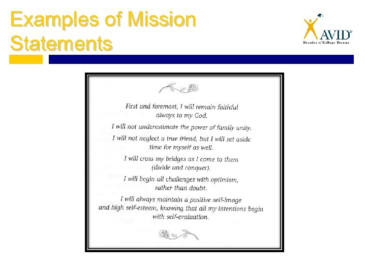 Examples of Mission Statements 