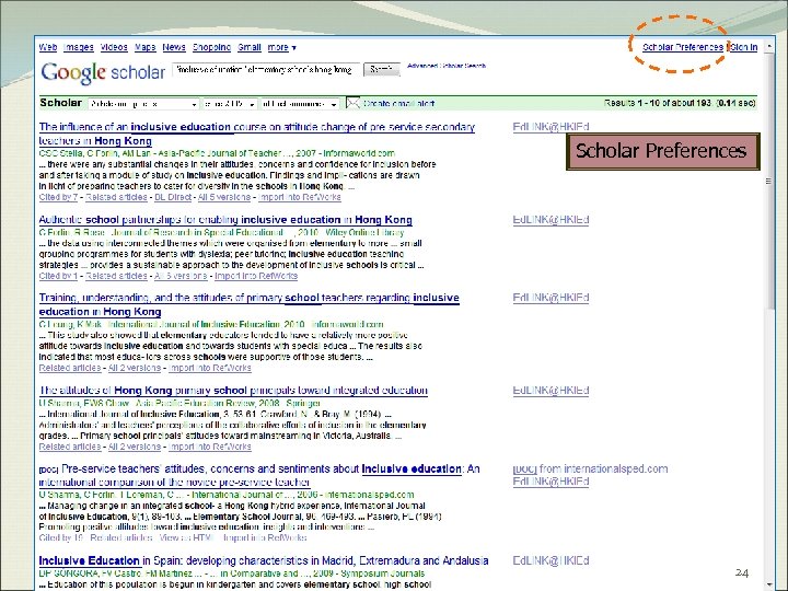 Scholar Preferences 24 