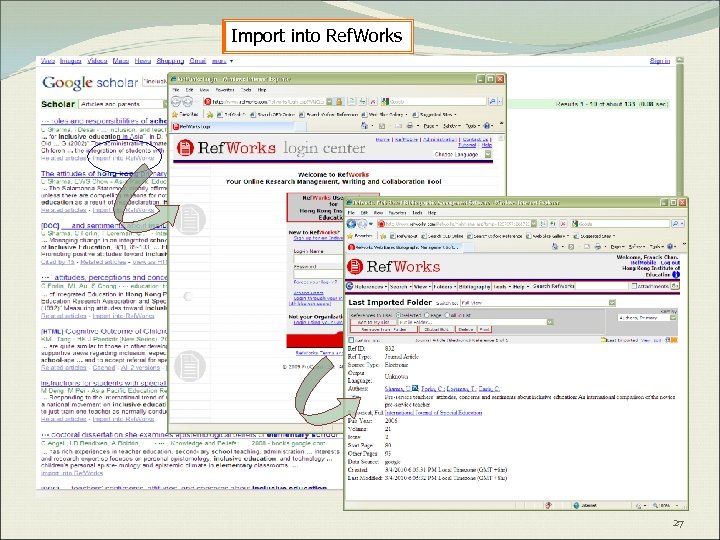 Import into Ref. Works 27 