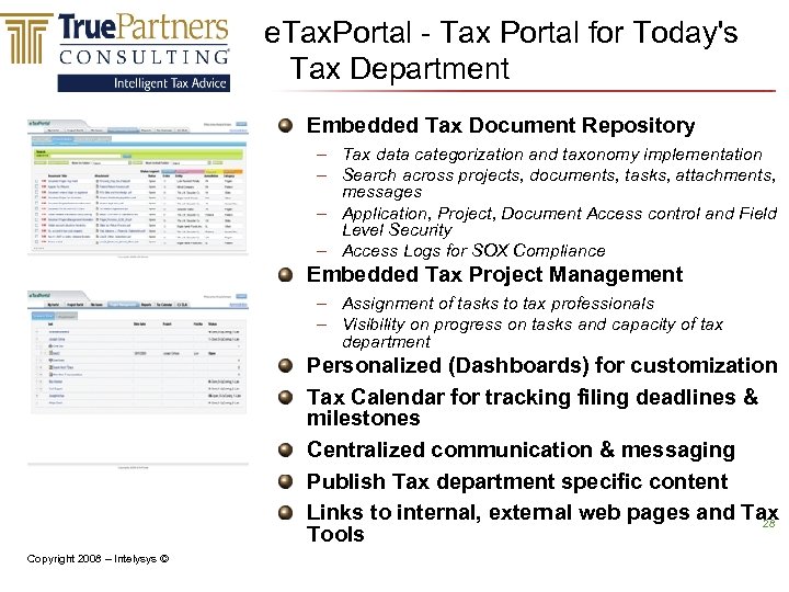 e. Tax. Portal - Tax Portal for Today's Tax Department Embedded Tax Document Repository