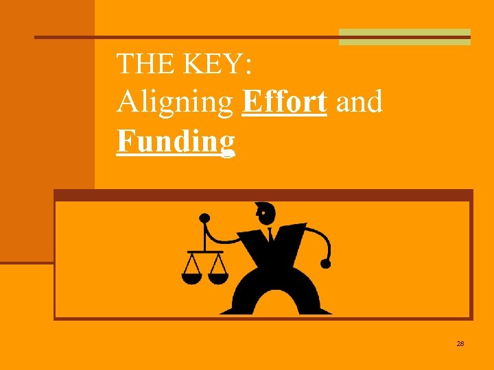 THE KEY: Aligning Effort and Funding 28 
