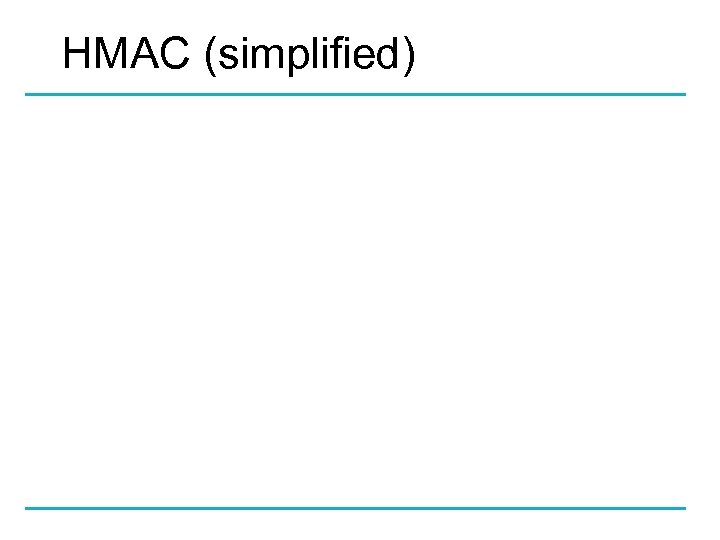 HMAC (simplified) 