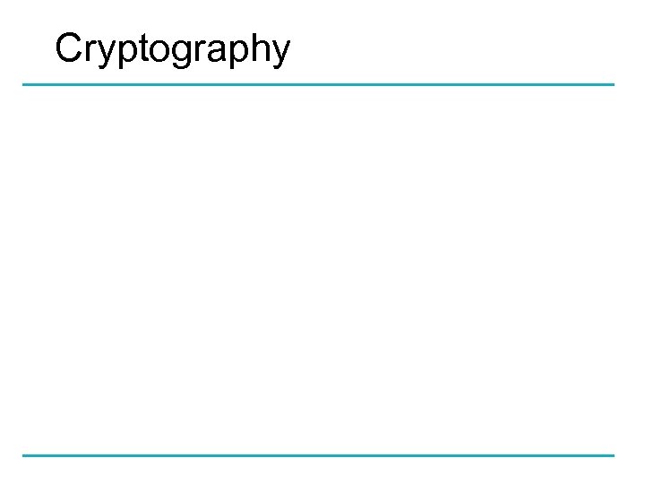 Cryptography 