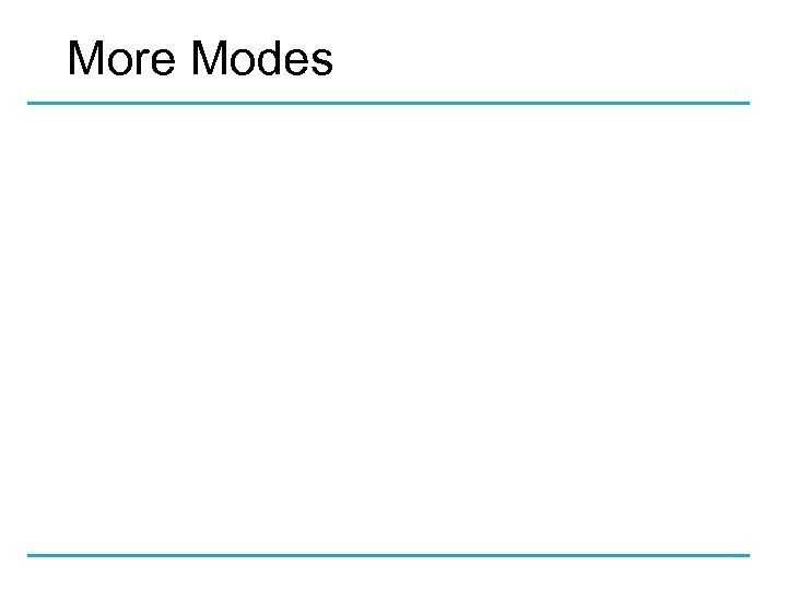 More Modes 