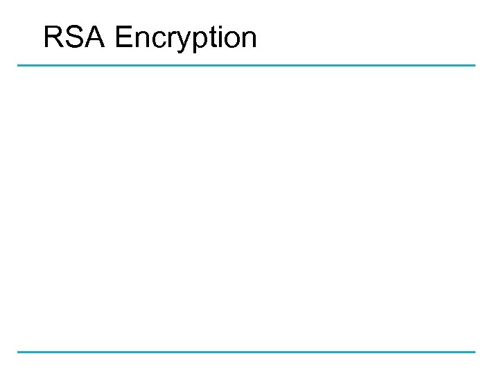 RSA Encryption 