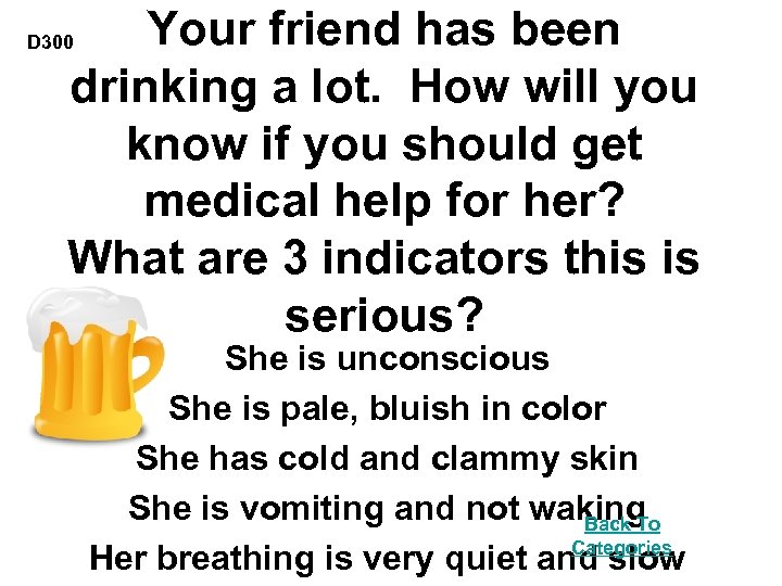 Your friend has been drinking a lot. How will you know if you should