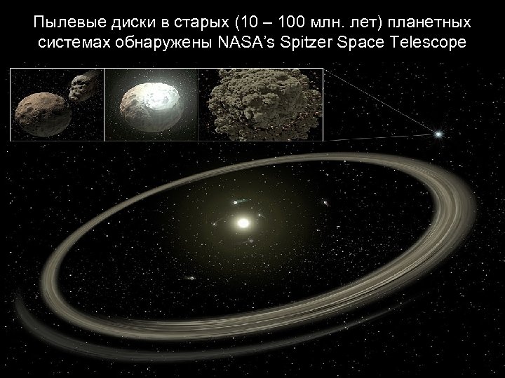 Пылевые диски в старых (10 – 100 млн. лет) планетных системах обнаружены NASA’s Spitzer