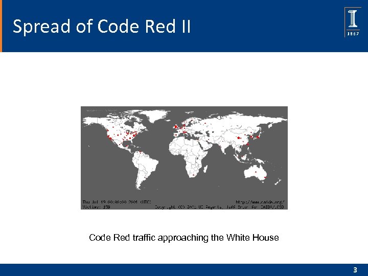 Spread of Code Red II Code Red traffic approaching the White House 3 