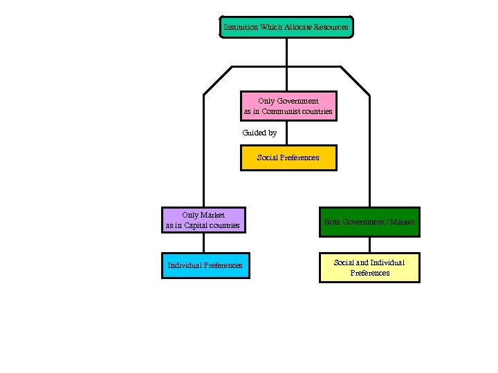 Institution Which Allocate Resources Only Government as in Communist countries Guided by Social Preferences
