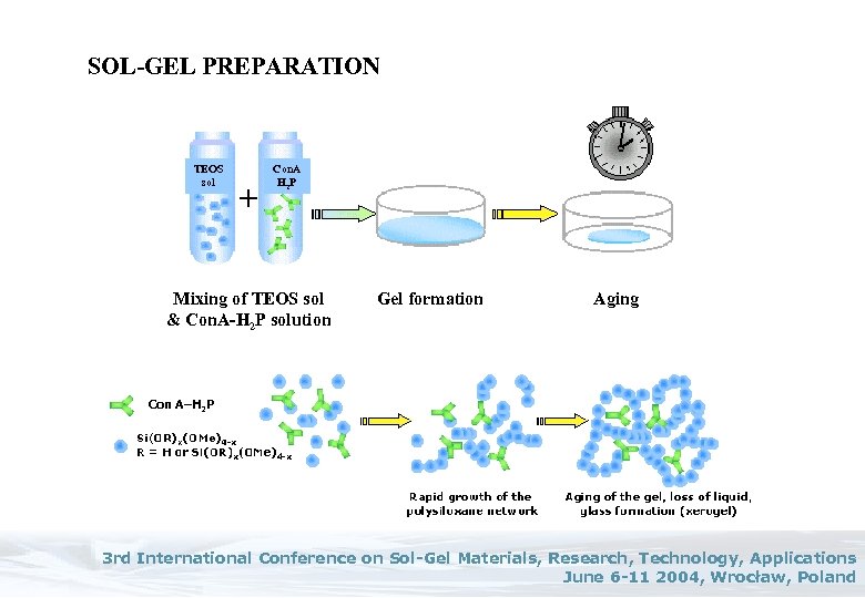 SOL-GEL PREPARATION TEOS sol Con. A H 2 P Mixing of TEOS sol &