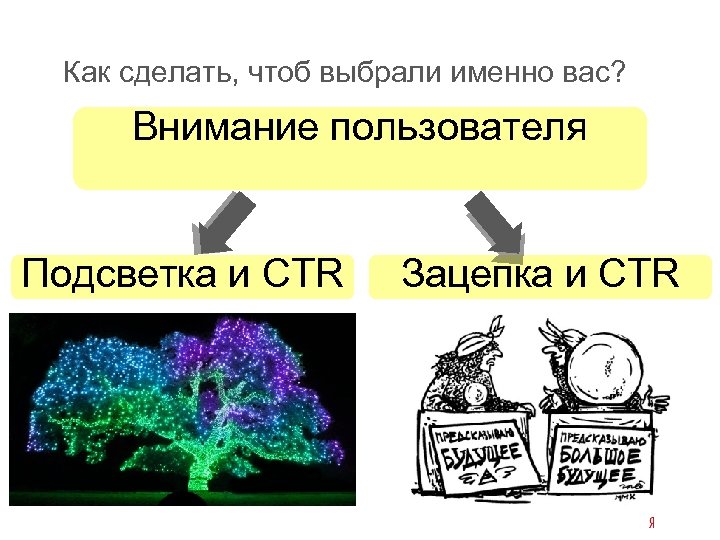 Как сделать, чтоб выбрали именно вас? Внимание пользователя Подсветка и CTR Зацепка и CTR