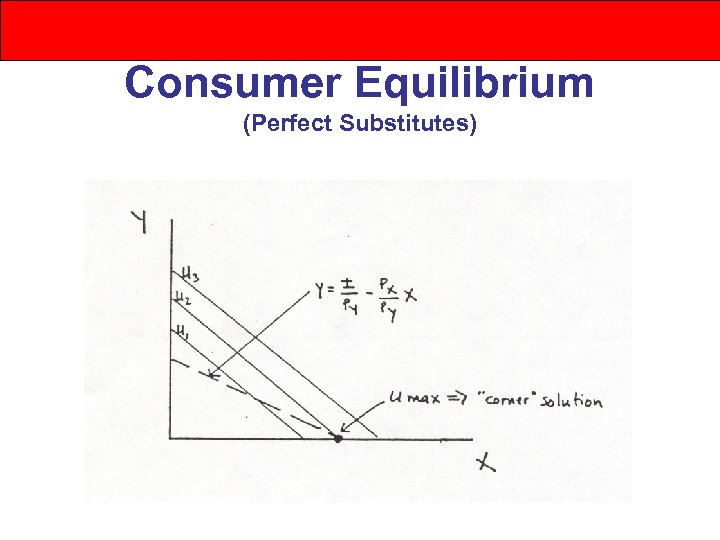 Consumer Equilibrium (Perfect Substitutes) 