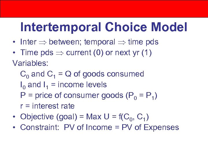 Unit 3 Theory Of Individual Economic Behavior Ch