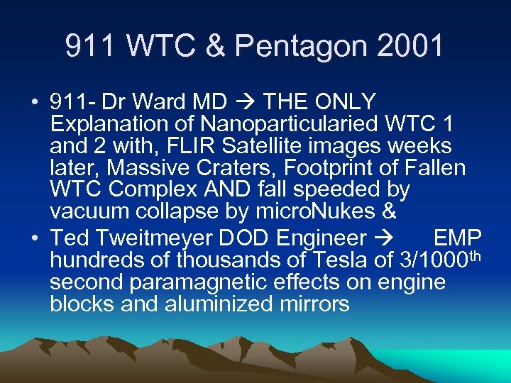 911 WTC & Pentagon 2001 • 911 - Dr Ward MD THE ONLY Explanation