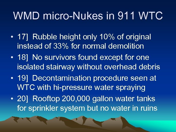 WMD micro-Nukes in 911 WTC • 17] Rubble height only 10% of original instead