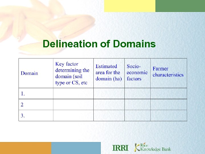 Delineation of Domains 