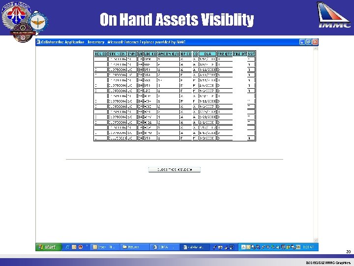 On Hand Assets Visiblity 20 80319 GS 02 IMMC Graphics 
