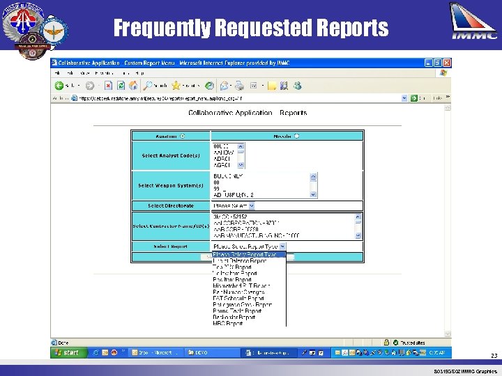 Frequently Requested Reports 23 80319 GS 02 IMMC Graphics 