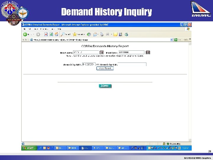 Demand History Inquiry 28 80319 GS 02 IMMC Graphics 