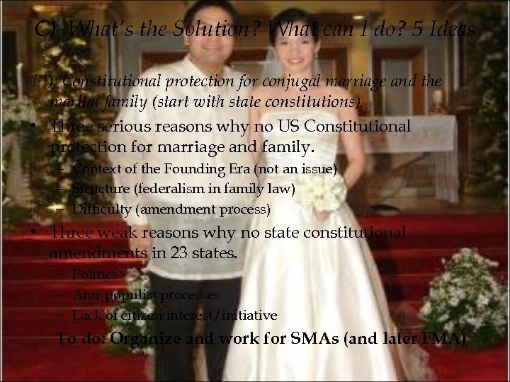 C) What’s the Solution? What can I do? 5 Ideas 1 st) Constitutional protection