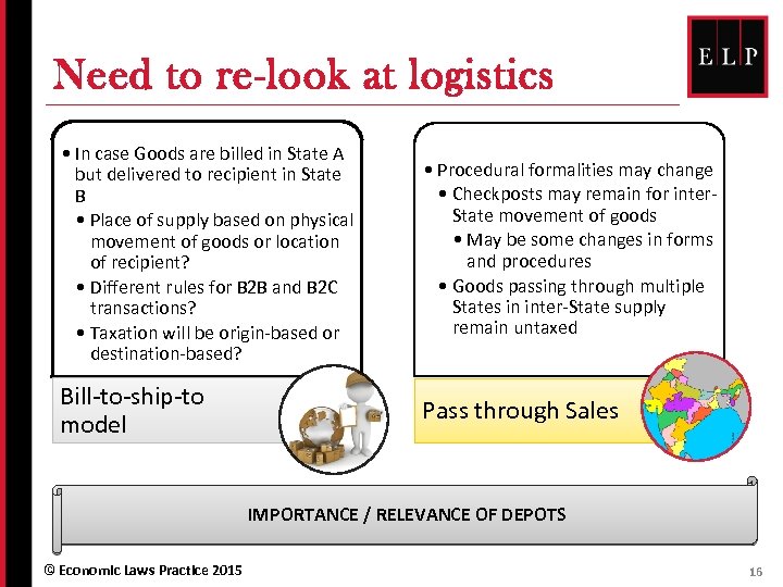 Need to re-look at logistics • In case Goods are billed in State A