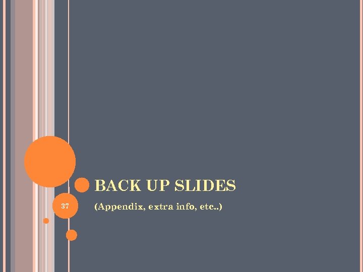 BACK UP SLIDES 37 (Appendix, extra info, etc. . ) 