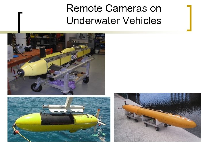 Remote Cameras on Underwater Vehicles 