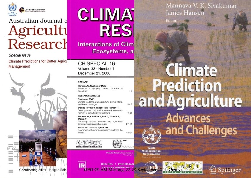 WMO OMM W • CAg. M Expert Team Meeting on Climate Change/Variability and Medium-