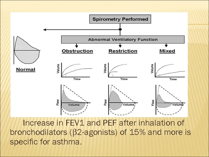 Increase in FEV 1 and PEF after inhalation of bronchodilators (b 2 -agonists) of