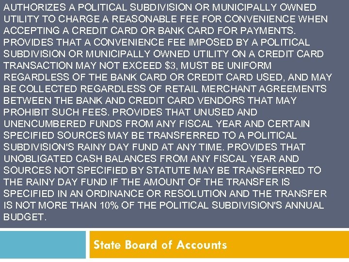 AUTHORIZES A POLITICAL SUBDIVISION OR MUNICIPALLY OWNED UTILITY TO CHARGE A REASONABLE FEE FOR