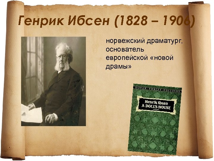 Генрик ибсен кукольный дом презентация 10 класс