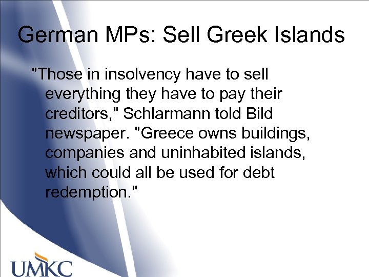 German MPs: Sell Greek Islands 