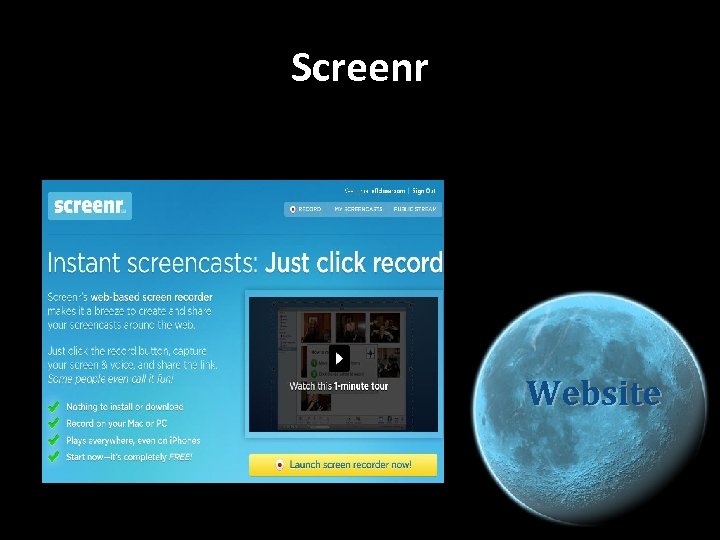 Screenr Website 