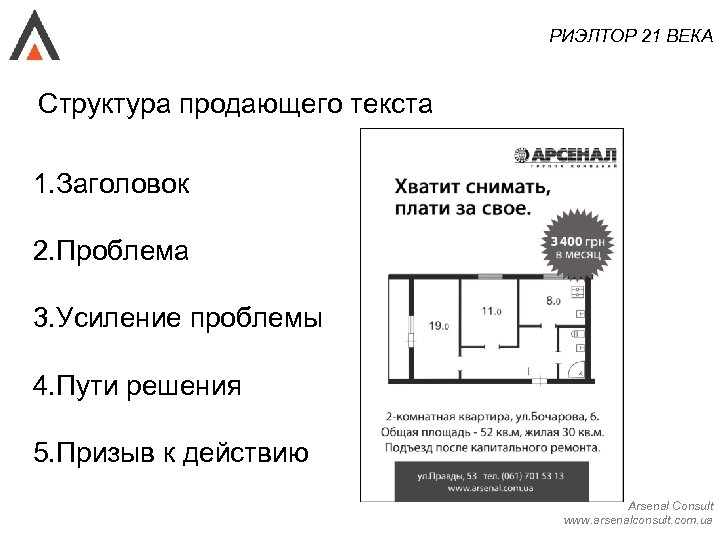 Карточка объекта недвижимости образец для риэлтора