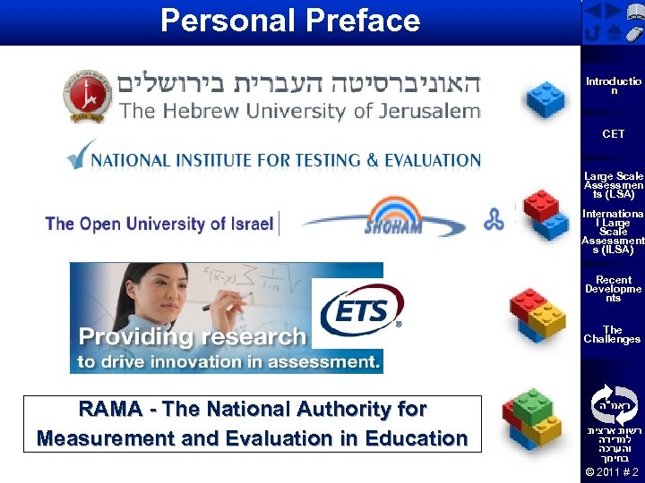 Personal Preface Introductio n טיוטא CET Large Scale Assessmen ts (LSA) Internationa l Large